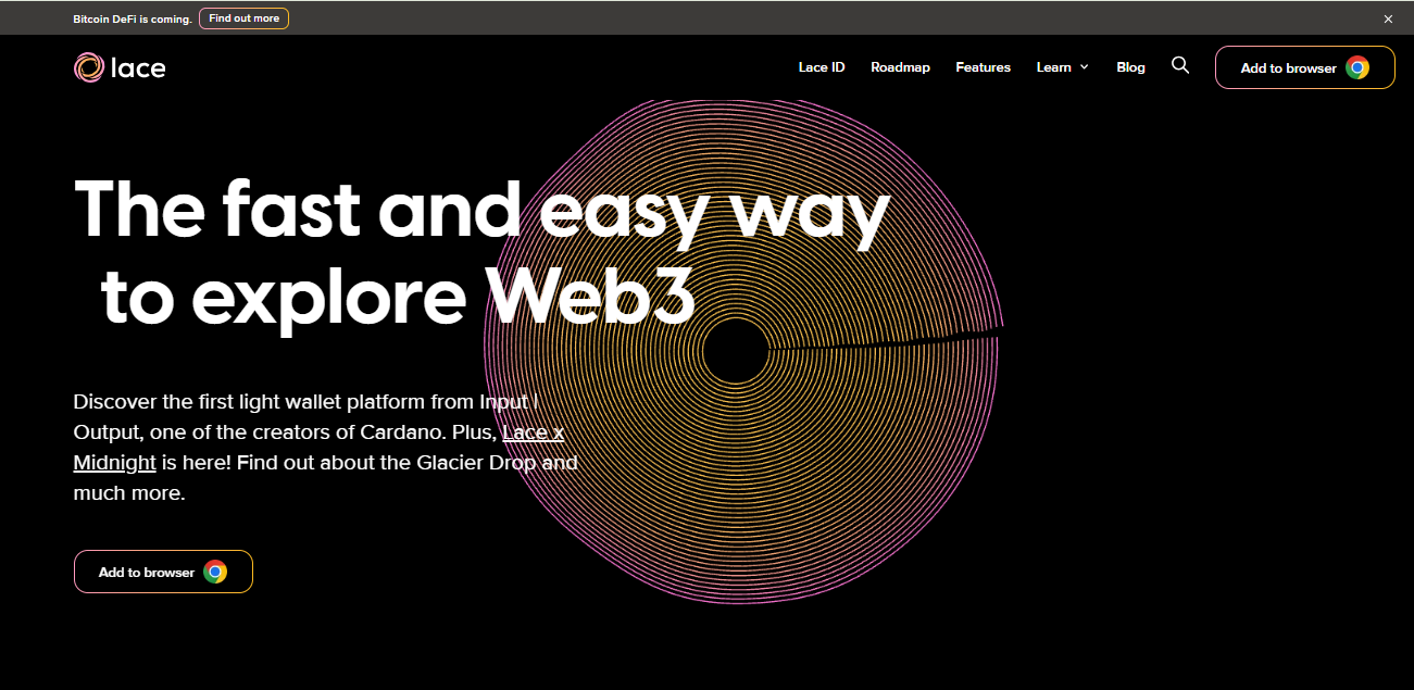 Lace Wallet is your all-in-one crypto solution. Send, receive, and tra